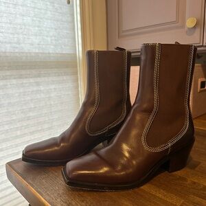 Loeffler Randall Brown Ankle Boots